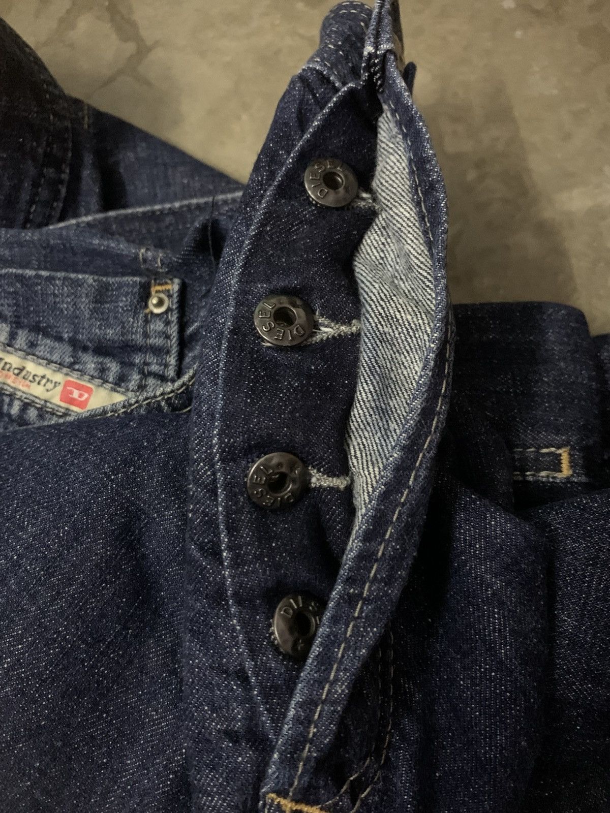 Diesel Back In The Sadle Cow Leather Denim Jeans