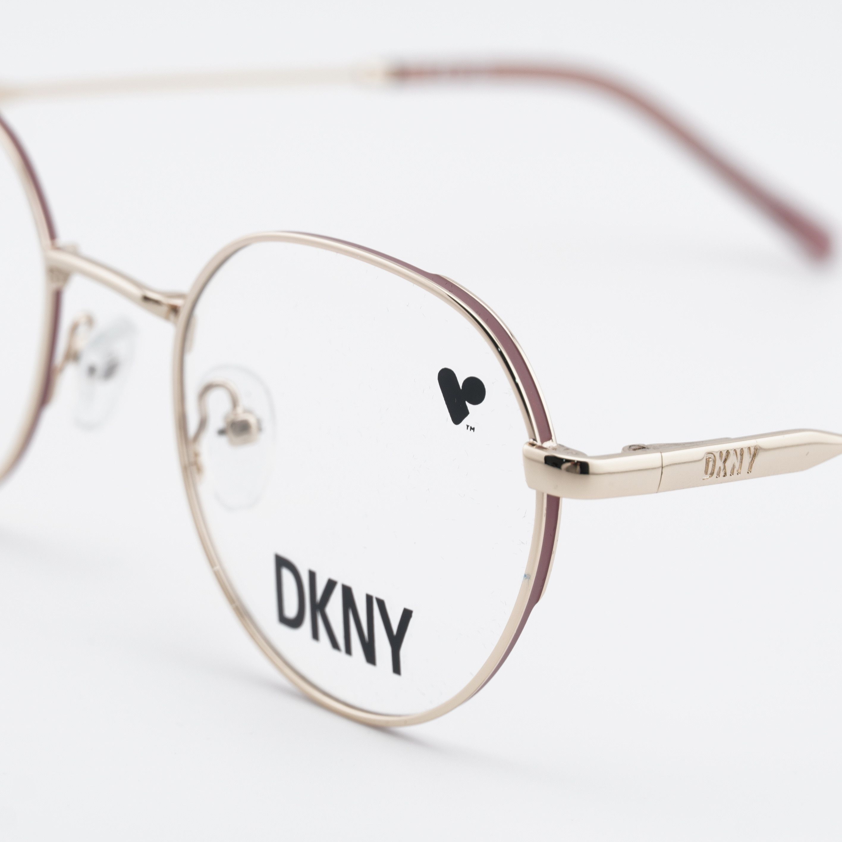 DKNY DKNY DK1032 717 Eyeglasses Gold 48mm Round Frame Size ONE SIZE - 2 Thumbnail