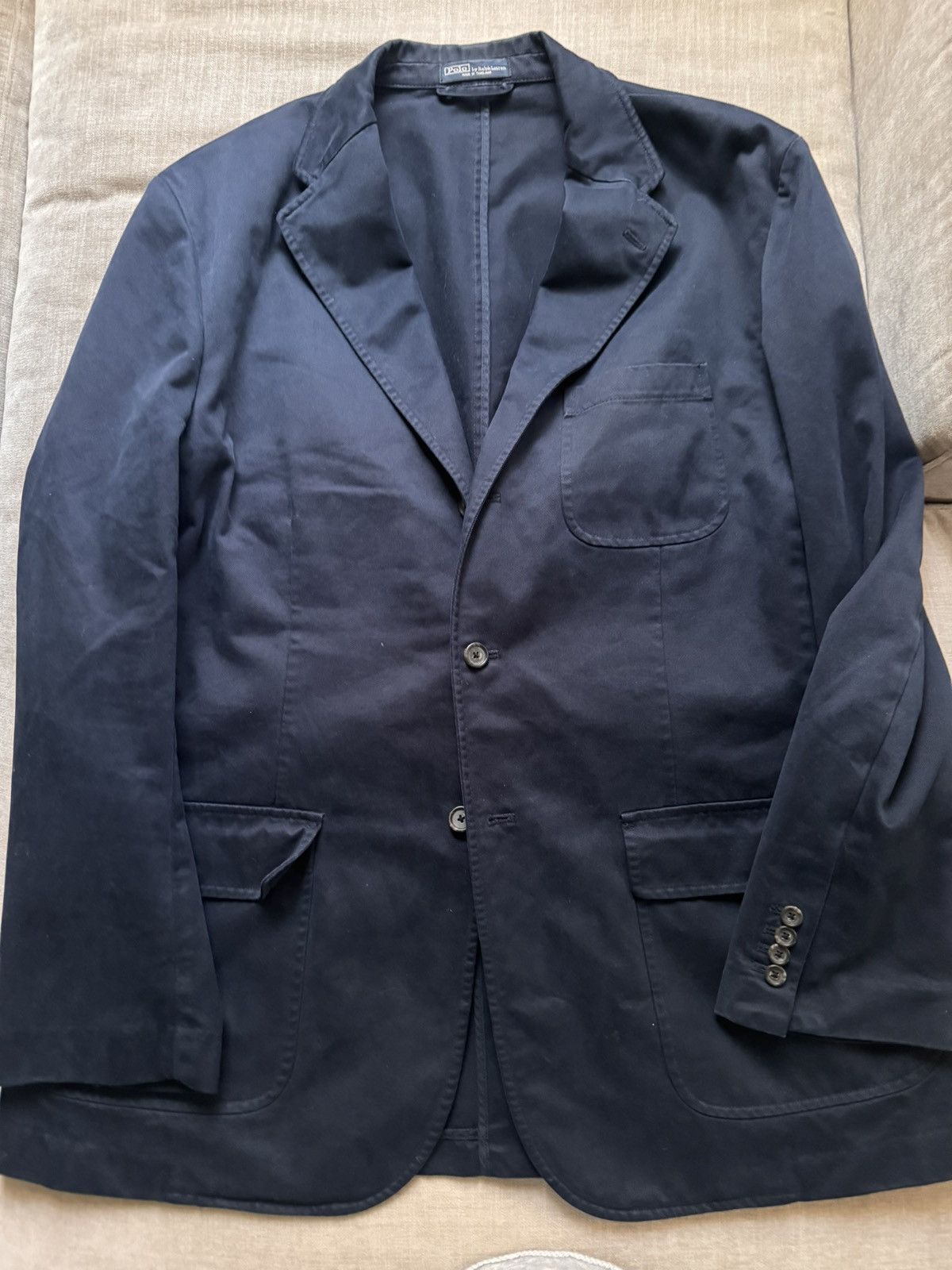 Polo Ralph Lauren Polo by Ralph Lauren Vintage Cotton Unconstructed Jacket Size 44L - 1 Thumbnail