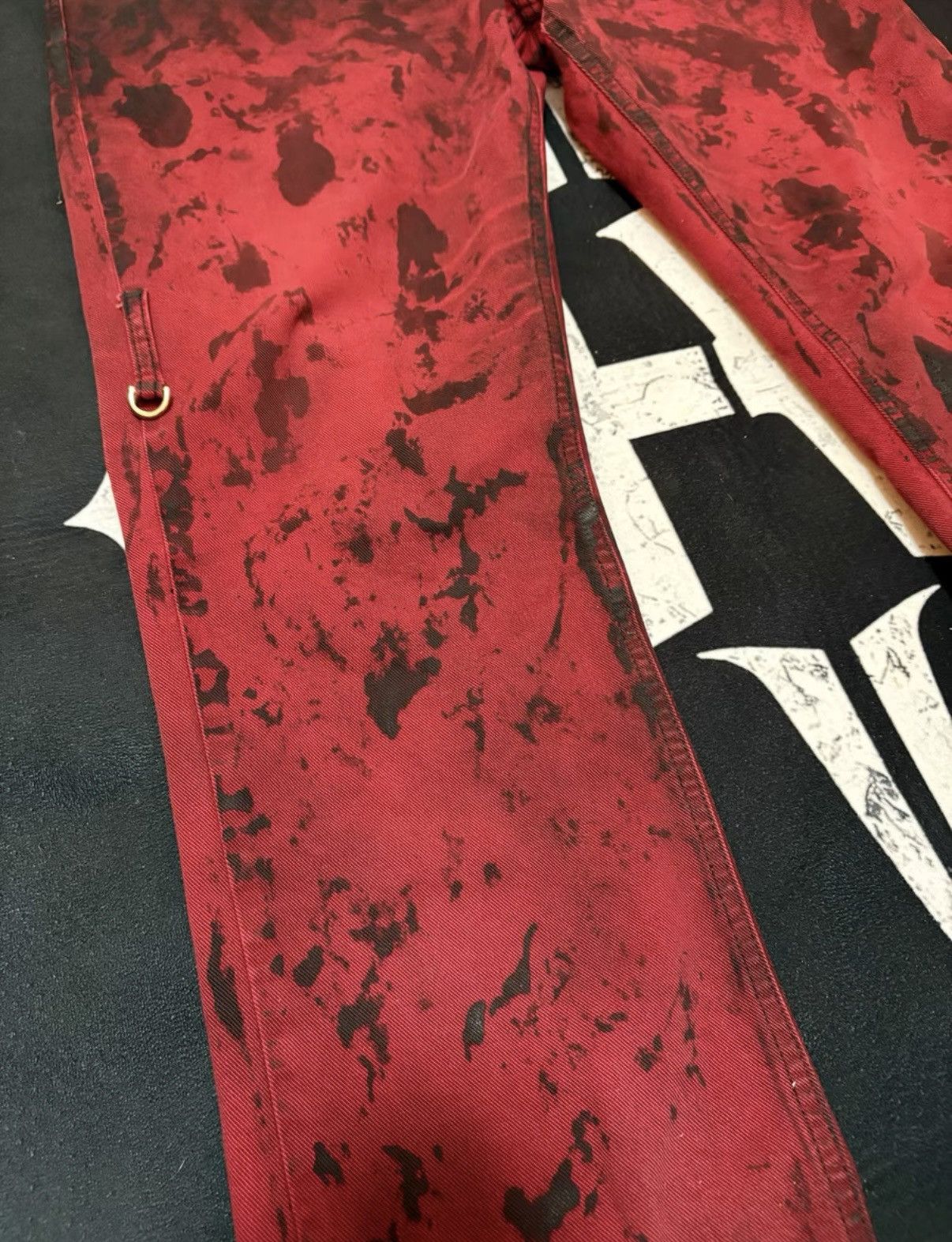 Versace Indie Sleaze Icon | Versace Coated Jeans Size US 35 - 2 Thumbnail