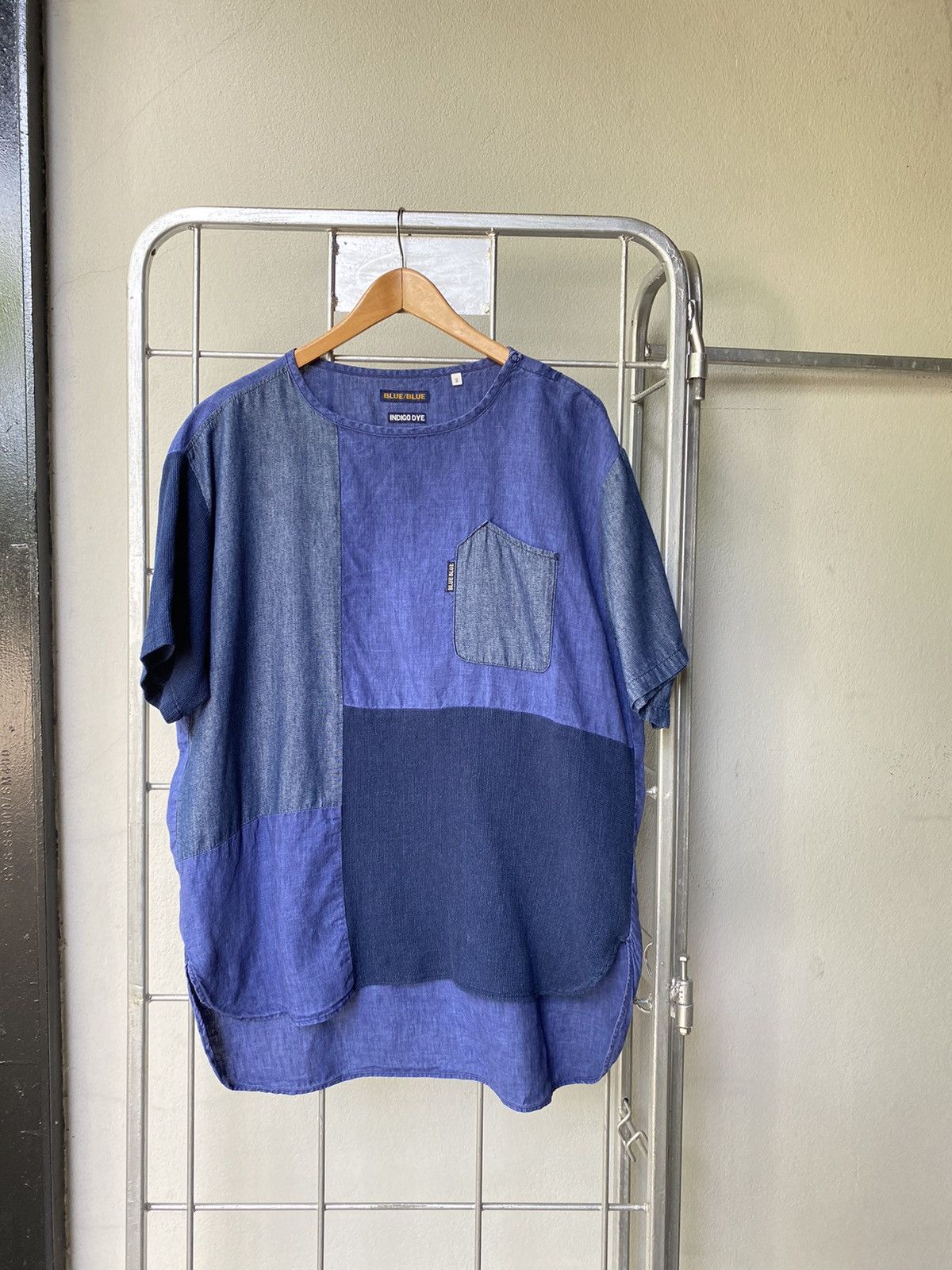 Blue Blue Japan BLUE/BLUE indigo dry patchwork top Size US M / EU 48-50 / 2 - 1 Thumbnail