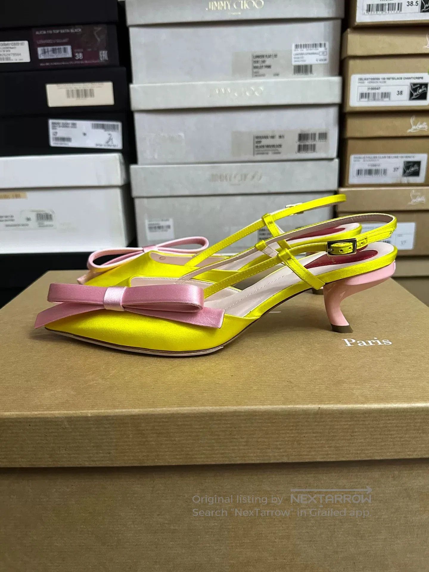 Roger Vivier Roger Vivier Yellow Bow Sandals. Size US 6.5 / IT 36.5 - 3 Thumbnail