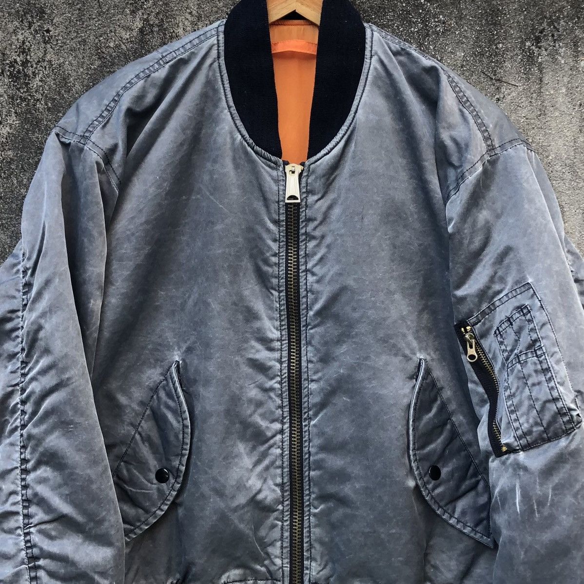Vintage Vintage Sun Faded Flyers Man Intermediate Ma-1 Bomber Jacket Size US L / EU 52-54 / 3 - 2 Thumbnail