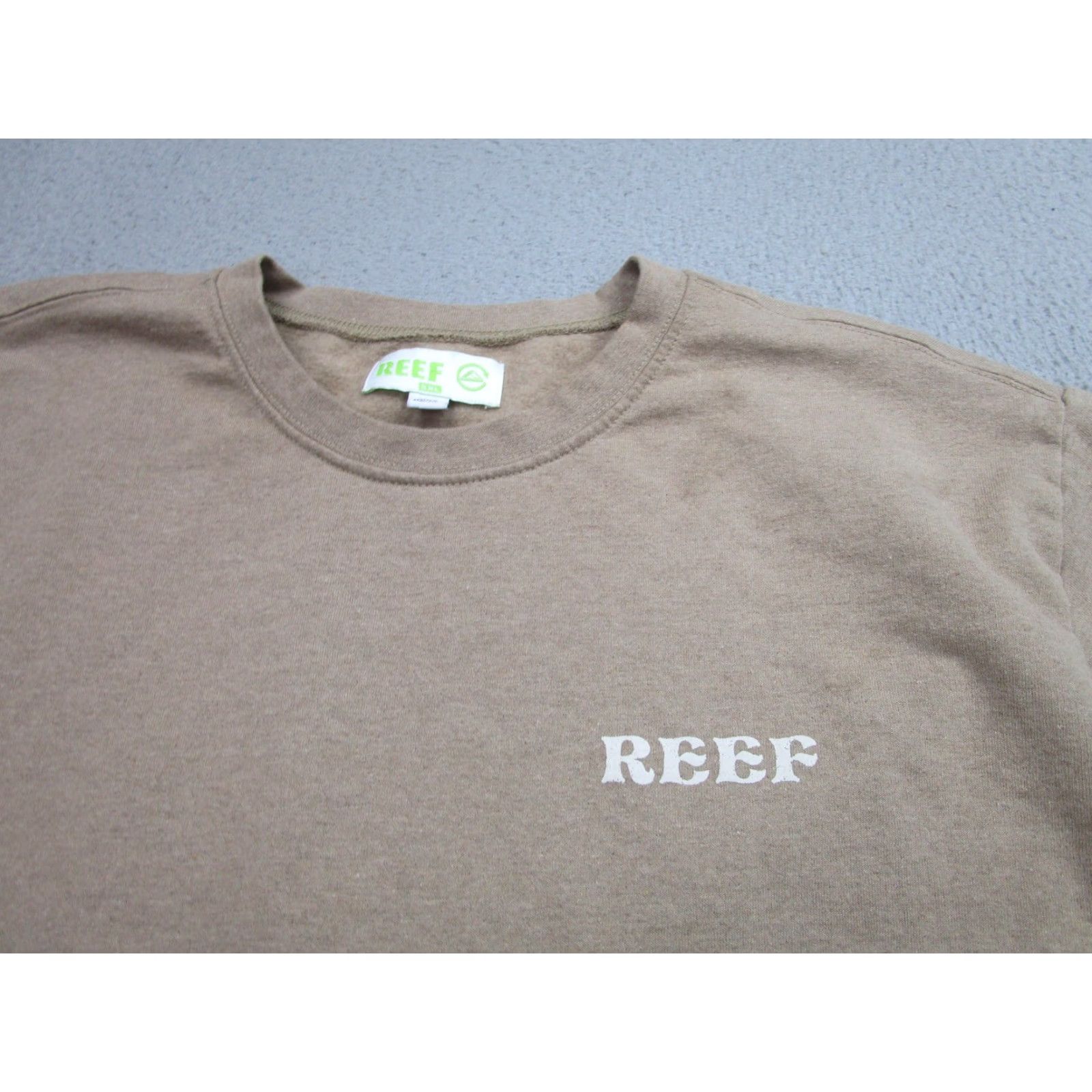 REEF Reef Sweatshirt Mens 2XL Brown Crewneck Pullover Salt Sand Palm Eco Cotton Blend Graphic Print Size US XXL / EU 58 / 5 - 4 Thumbnail