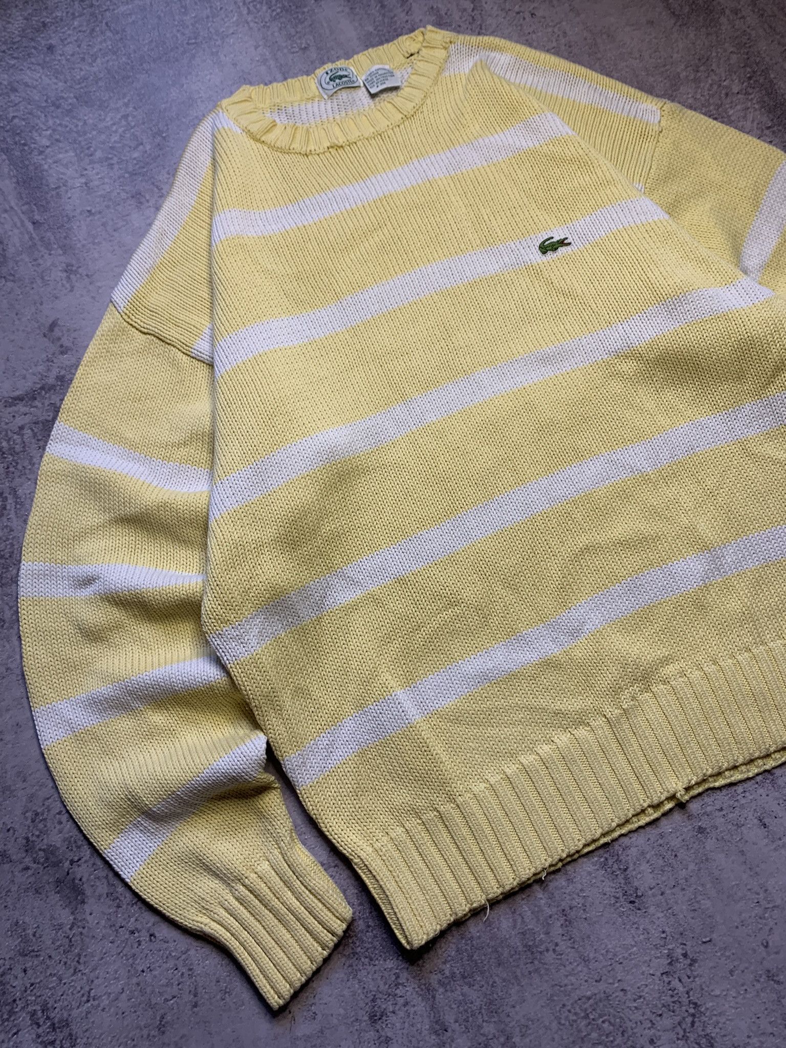 Lacoste Vintage Lacoste Striped Knit Sweater Size US M / EU 48-50 / 2 - 2 Thumbnail