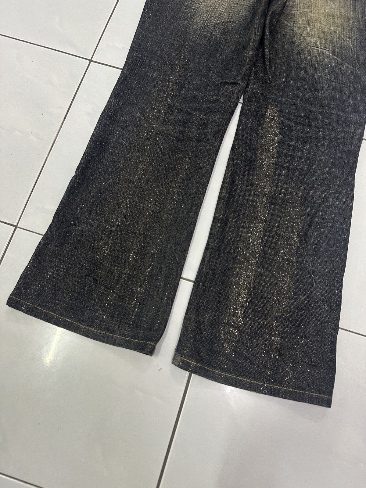 Japanese Brand × Vintage Vintage Japanese LAGUST Distressed Mud Wash Flare Jeans Size US 32 / EU 48 - 7 Thumbnail