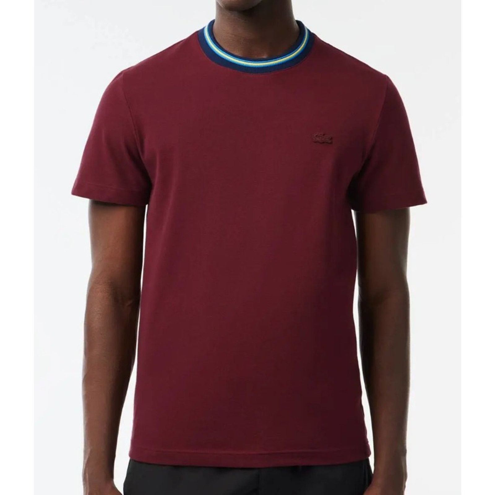 Lacoste Lacoste Men's Short Sleeve Fancy Crew Neck T-Shirt Red 2XL Size US XXL / EU 58 / 5 - 1 Thumbnail