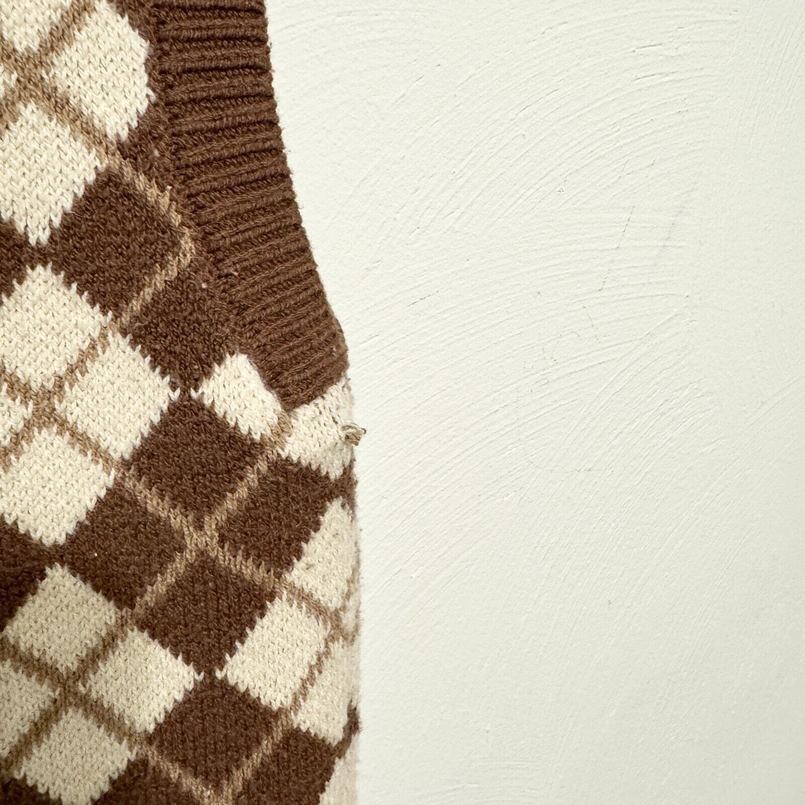 Hollister Hollister Dress XS Brown Plaid Sleeveless Knit Sweater Mini Size XS / US 0-2 / IT 36-38 - 5 Thumbnail