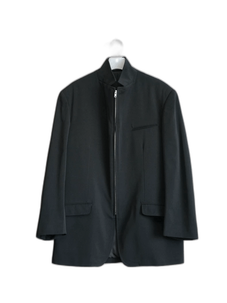 Yohji Yamamoto Yohji Yamamoto Black Zip Jacket Size US L / EU 52-54 / 3 - 1 Thumbnail