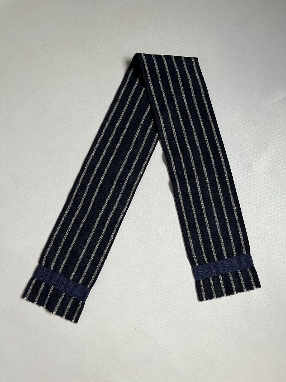Albam × Japanese Brand Albam Men Wool Striped Blue Scarf Size ONE SIZE - 4 Thumbnail