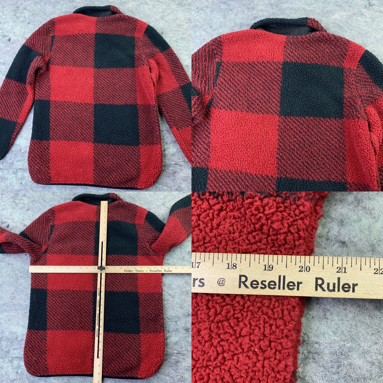 Vintage VINTAGE Life Integrity Earth Womens Pullover Medium Red Fleece Buffalo Plaid 1/4 Zip Size M / US 6-8 / IT 42-44 - 8 Thumbnail