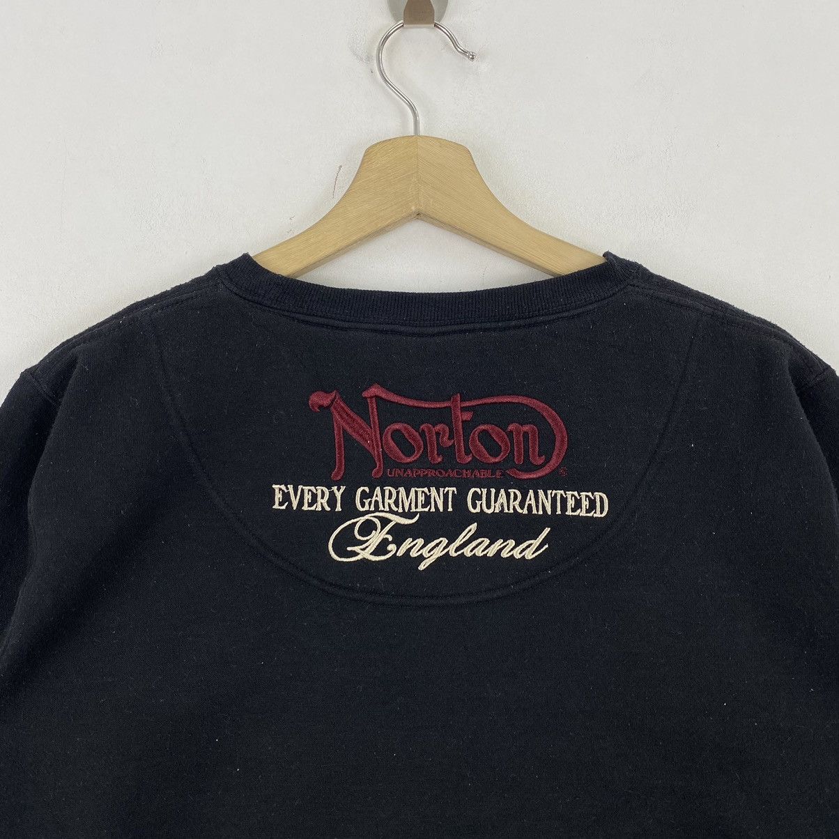 Norton NORTON ENGLAND Embroidered Brand Black Sweatshirt Size US M / EU 48-50 / 2 - 4 Thumbnail