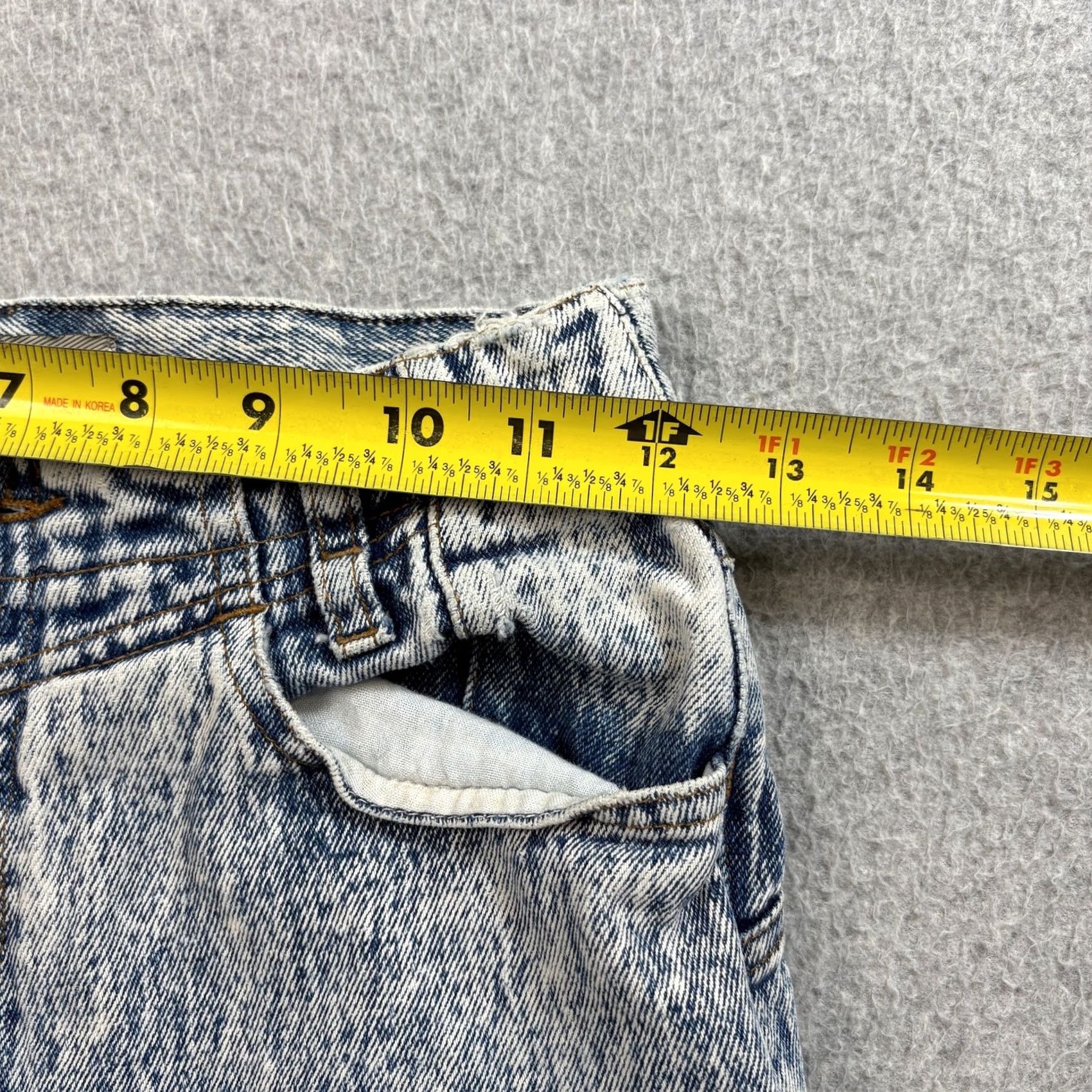 Vintage VINTAGE Bonjour Jeans Womens 5/6 Blue Acid Wash High Rise Tapered 90s Denim Jeans Mens Size 27" / US 4 / IT 40 - 6 Thumbnail