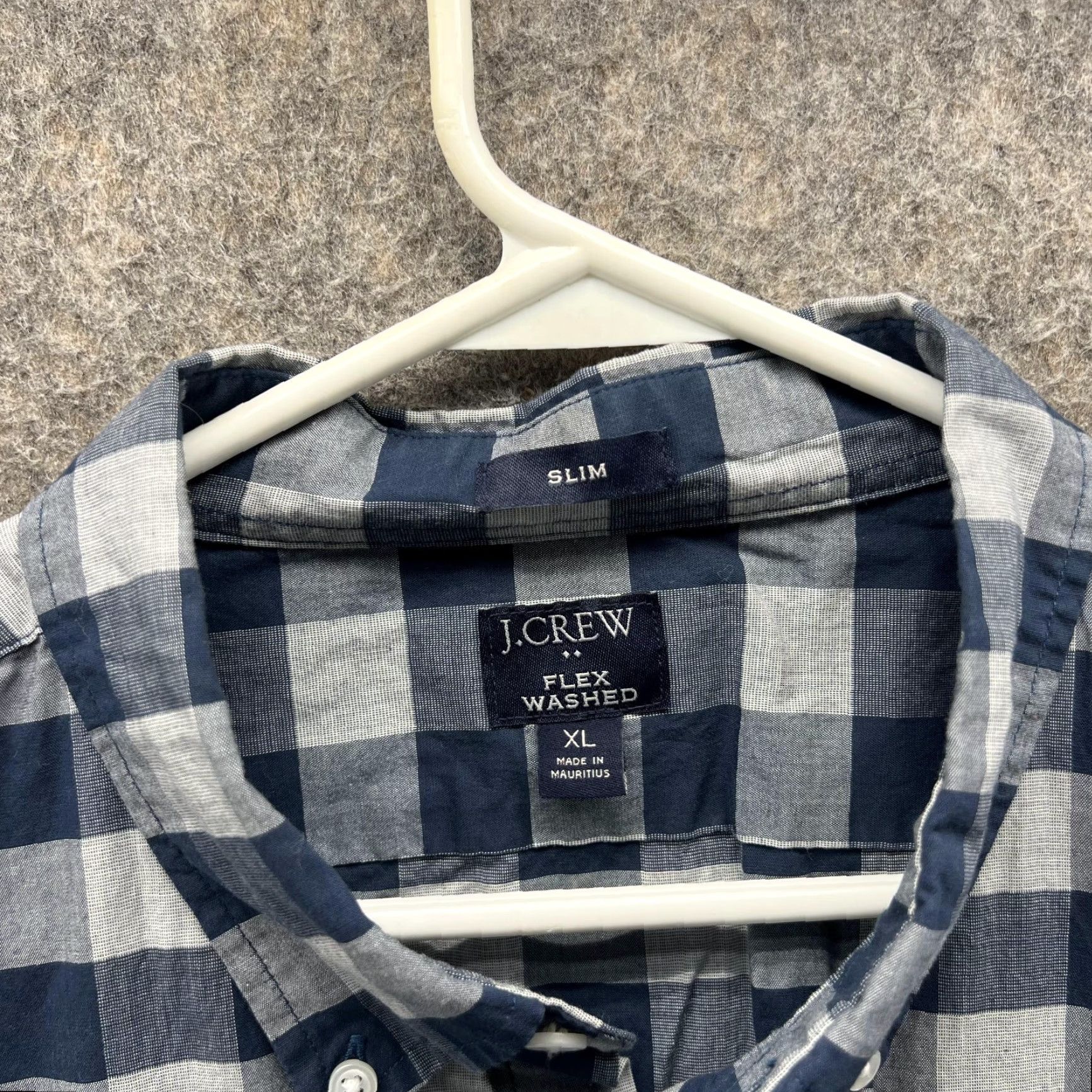 J.Crew J.CREW Shirt Men XL Blue Checkered Button-Down Slim Flex Washed Vintage Size US XL / EU 56 / 4 - 5 Thumbnail