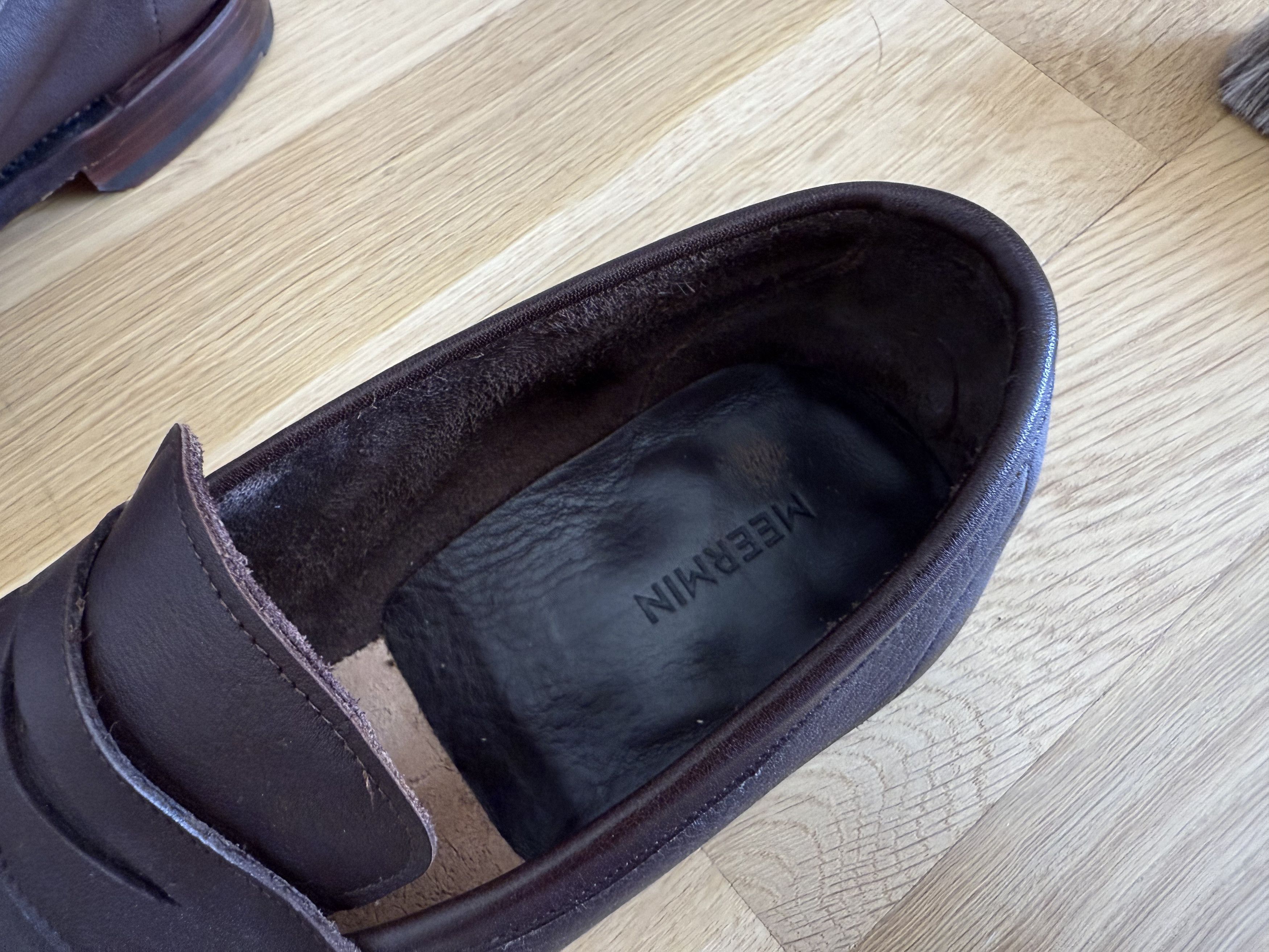 Meermin Meermin Brown Softcalf unlined loafer (9UK) Size US 9.5 / EU 42-43 - 4 Thumbnail