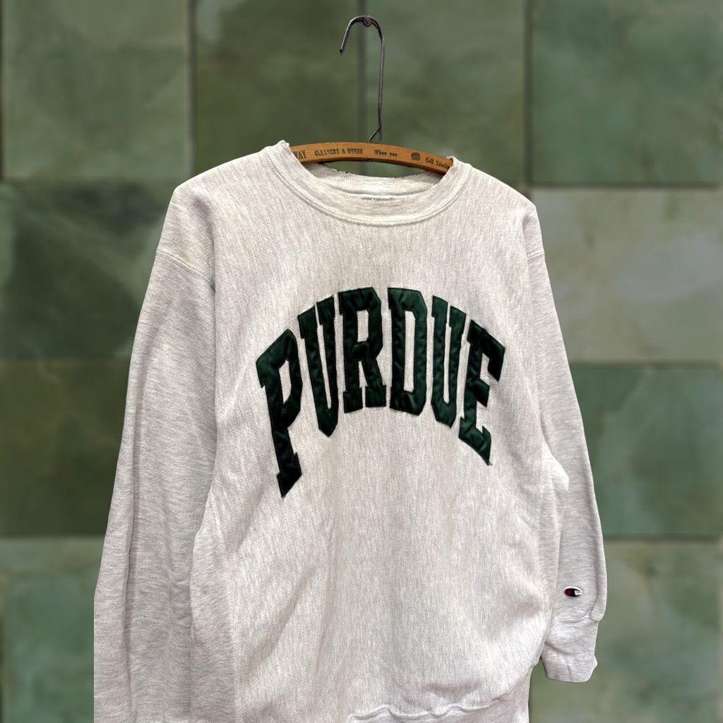 Champion VINTAGE Champion Reverse Weave Purdue University Gray Sweatshirt XL Men 90s Reversible Pullover Sewer Size US XL / EU 56 / 4 - 1 Thumbnail