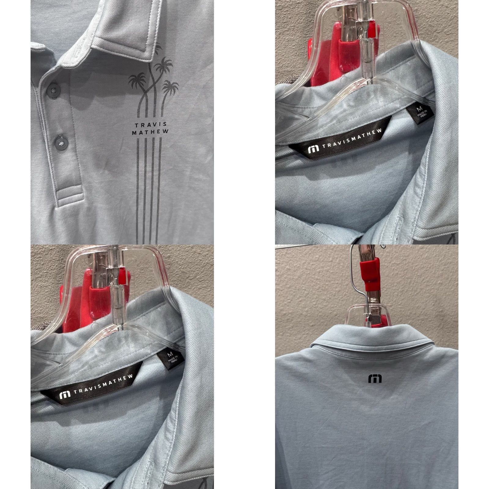 TravisMathew Travis Matthew Gray Palm Tree POLO SHIRT Medium M Mens Long Sleeve Multicolor Polo Shirt Size US M / EU 48-50 / 2 - 8 Thumbnail