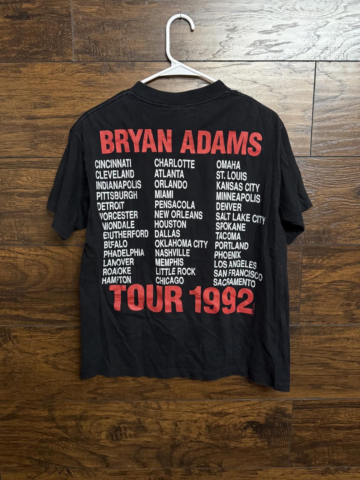 Mtv VTG Bryan Adams T-shirt Waking Up The World Tour 1992 Tee Size US M / EU 48-50 / 2 - 2 Thumbnail