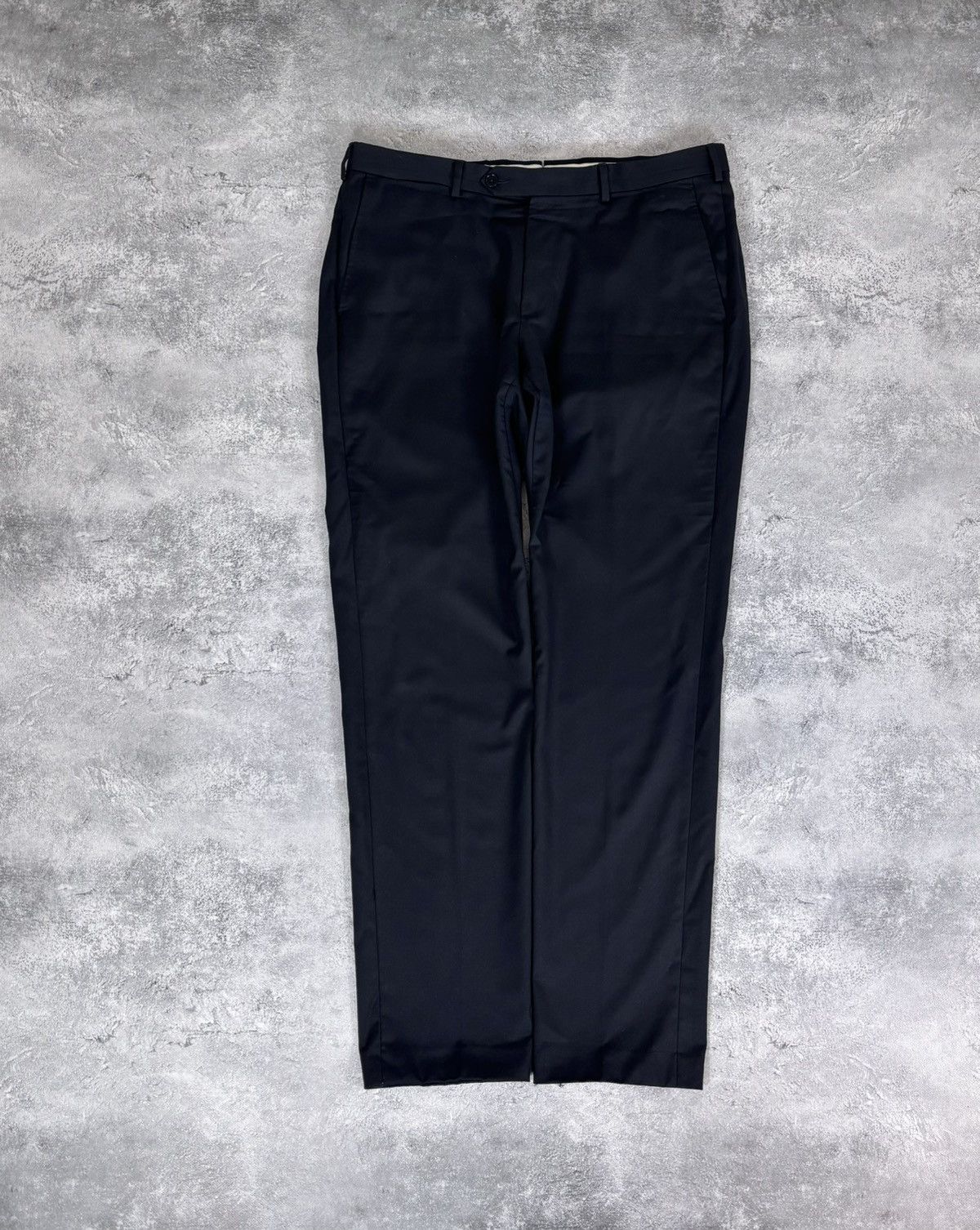 Ermenegildo Zegna Ermenegildo Zegna Men’s Navy Blue Wool Dress Pants Trousers Size US 38 / EU 54 - 1 Thumbnail