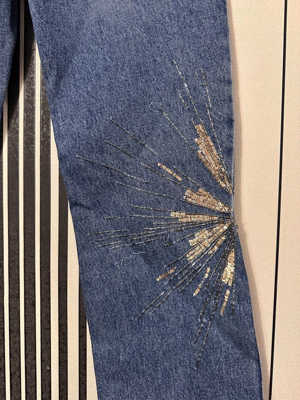 The Attico The Attico Embroidered Rarest “Sunset” Denim Pants Size 25" / US 0 / IT 36 - 7 Thumbnail