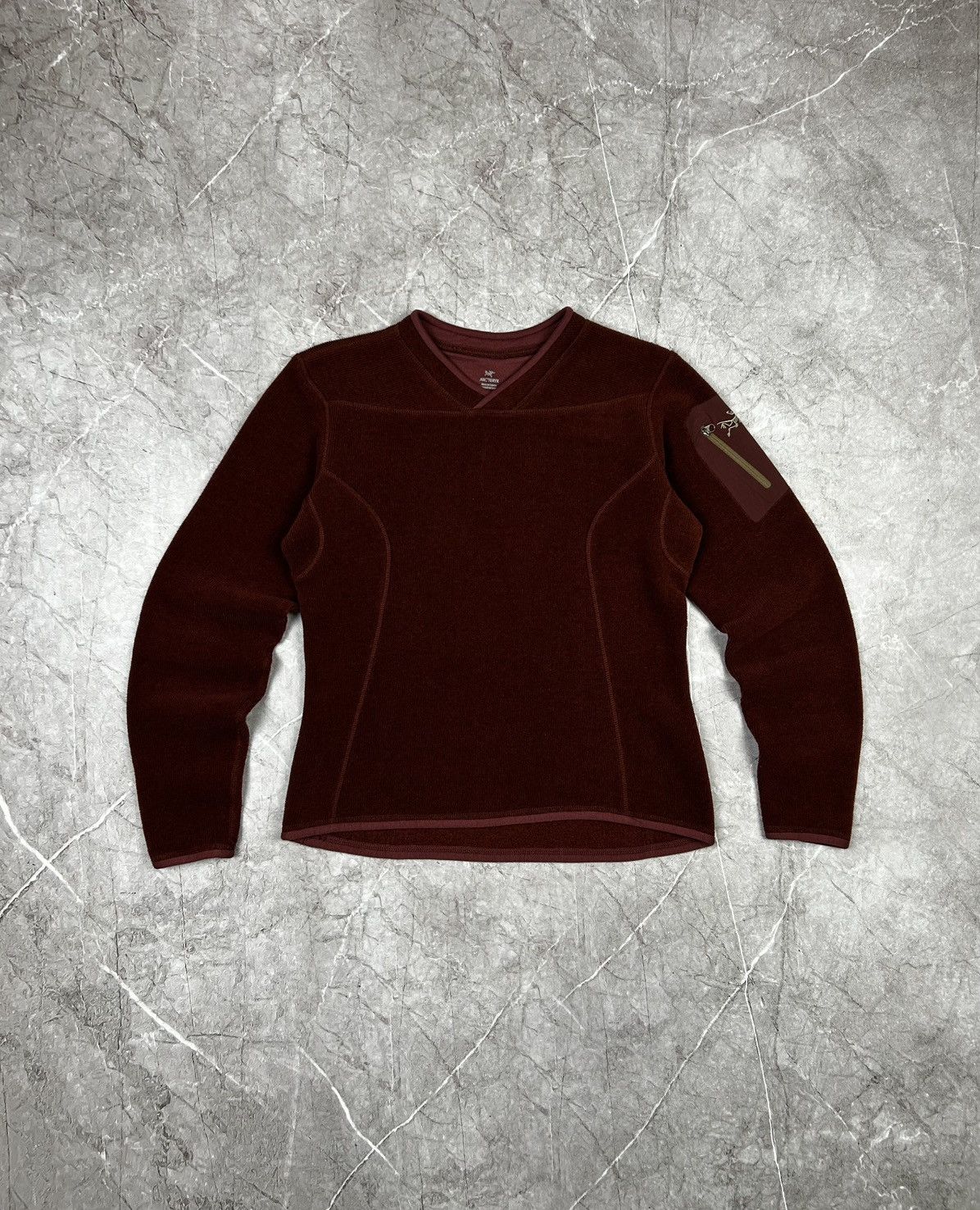 Arc'teryx Vintage Arctery Polartec Fleece Burgundy Pullover Size S / US 4 / IT 40 - 1 Thumbnail