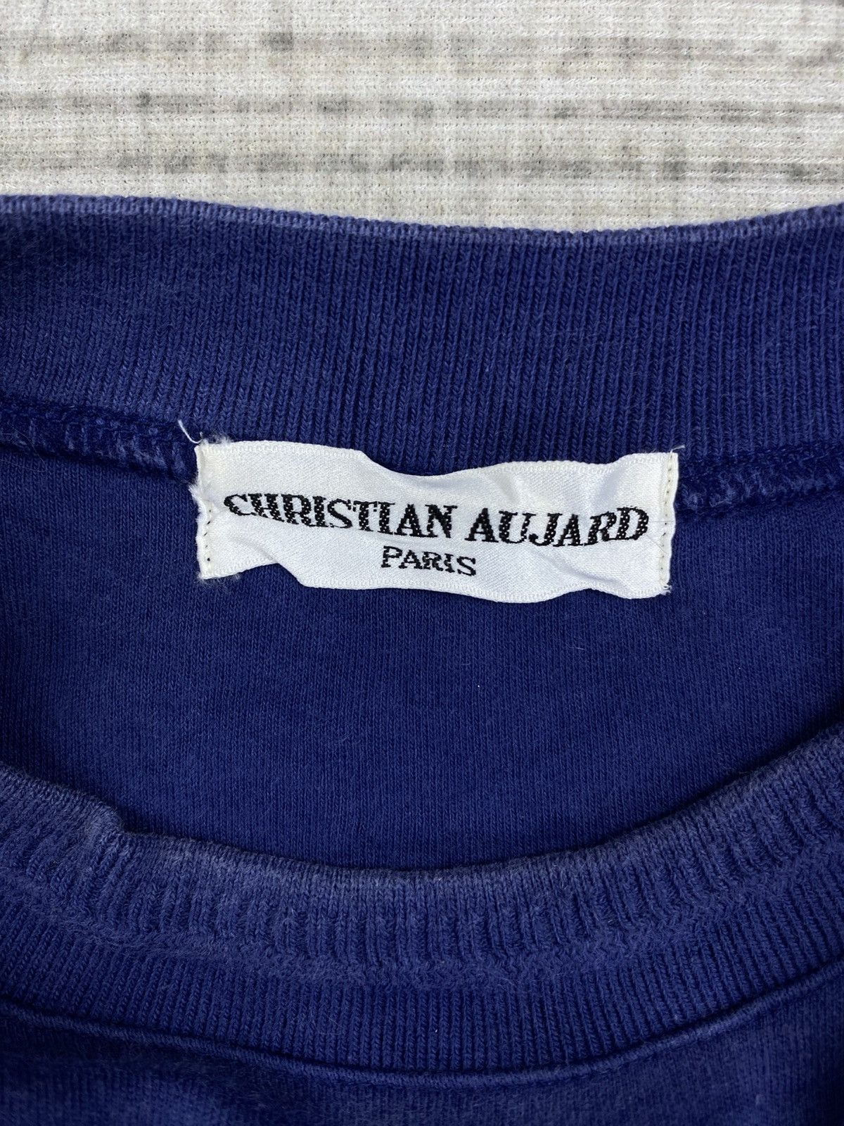 Designer × Japanese Brand × Vintage Vintage 90s Christian Aujard Paris Blue Sweatshirt Size US L / EU 52-54 / 3 - 6 Thumbnail