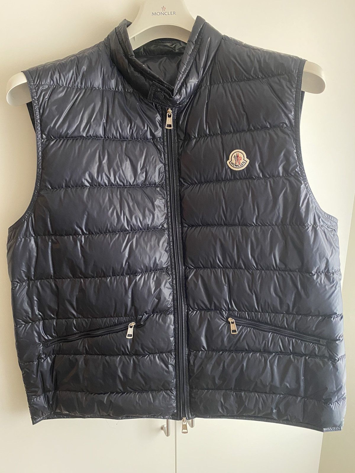 Image of Moncler Gui Vest in Navy, Men's (Size 2XL)