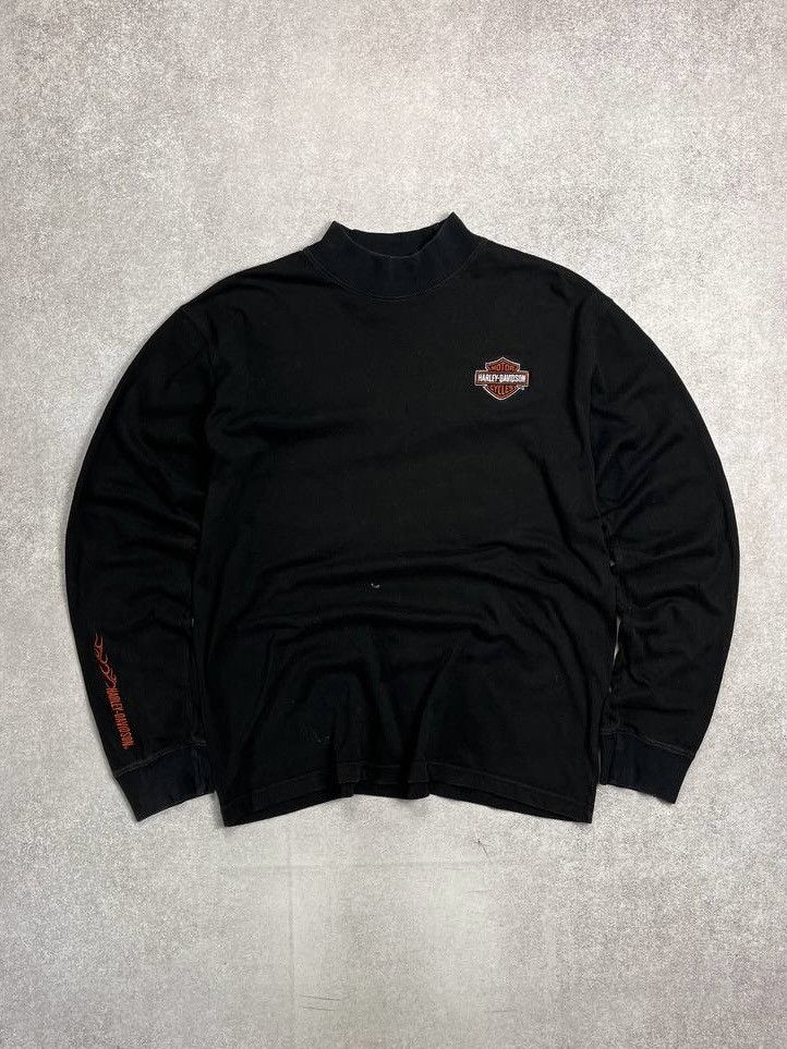 Vintage Vintage Harley Davidson Boxy Turtleneck Sweatshirt Y2K M Size US M / EU 48-50 / 2 - 1 Thumbnail