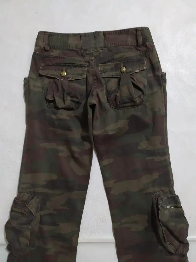 Japanese Brand Jouer Aux Echees Cargo Tactical Camo Pants Low rise Size US 28 / EU 44 - 6 Thumbnail
