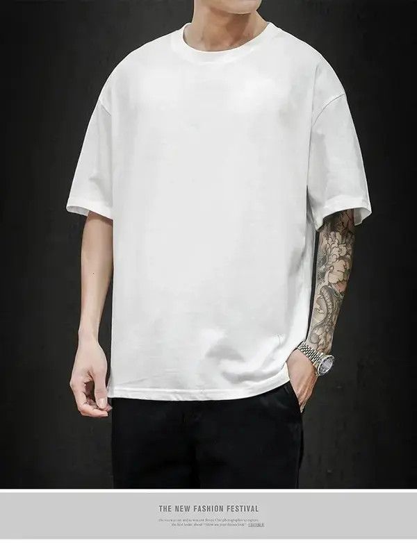 Vintage Plain Cotton Tshirt Oversized Size US M / EU 48-50 / 2 - 1 Thumbnail