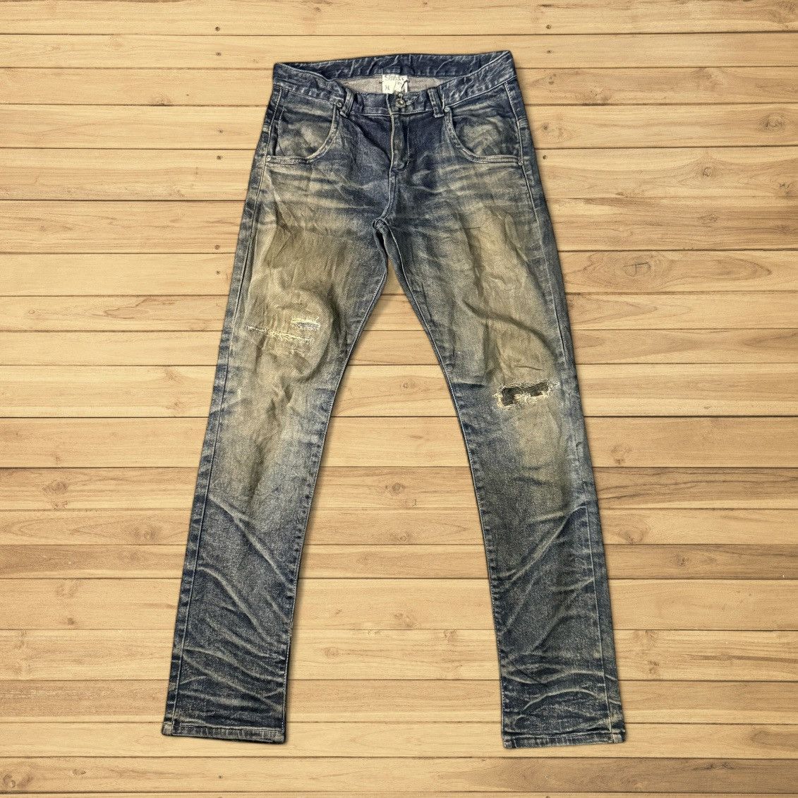 If Six Was Nine Vintage Archival 90s Seed Distressed Trashed Dirty Pants Size US 30 / EU 46 - 1 Thumbnail