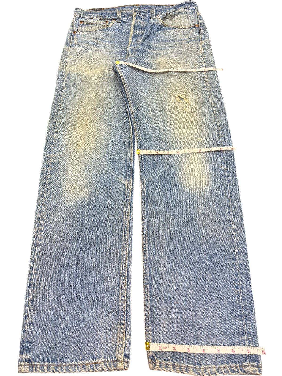 Levi's Vintage 90s Levis 501 Mud Wash Distressed Jeans Size US 31 - 8 Thumbnail