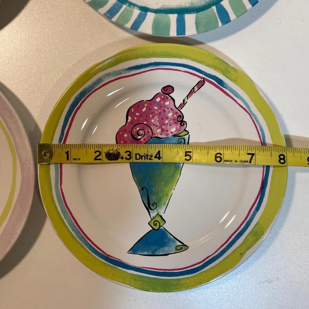 Designer Rosanna l Vintage Set of 4 Unique Dessert Plates Size ONE SIZE - 6 Thumbnail
