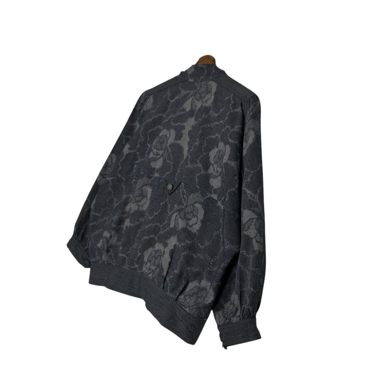 Issey Miyake 📌Vintage Bomber Jacket Quilted Flower Full Print Rich Grey Size US M / EU 48-50 / 2 - 11 Thumbnail