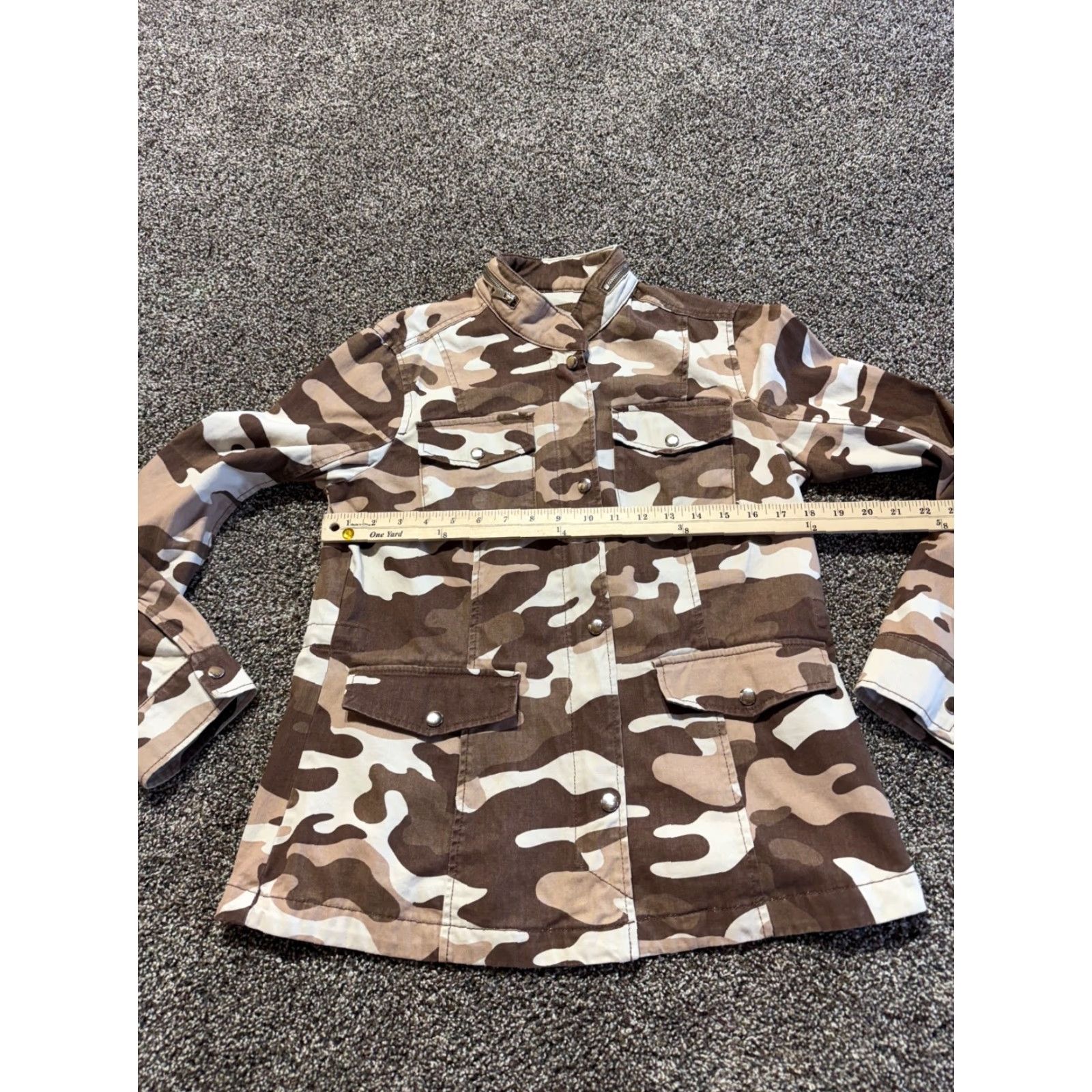 Vintage Love Tree Womens Jacket Desert Camouflage Brown Full Zip M Size Brown Camouflage Women Jacket Full Zip Womens Size M Size M / US 6-8 / IT 42-44 - 3 Thumbnail