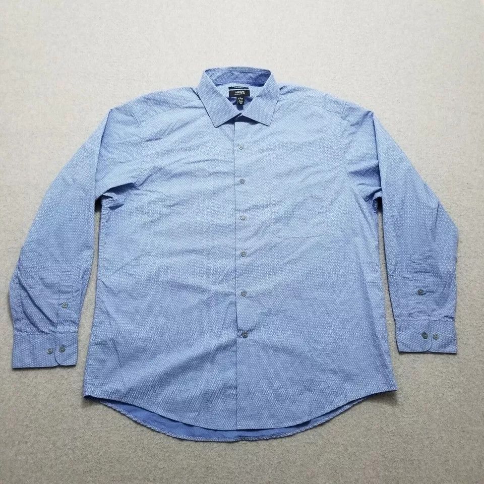 Alfani Alfani Shirt Mens Large Casual Button Up Long Sleeve Pocket Size US L / EU 52-54 / 3 - 1 Thumbnail