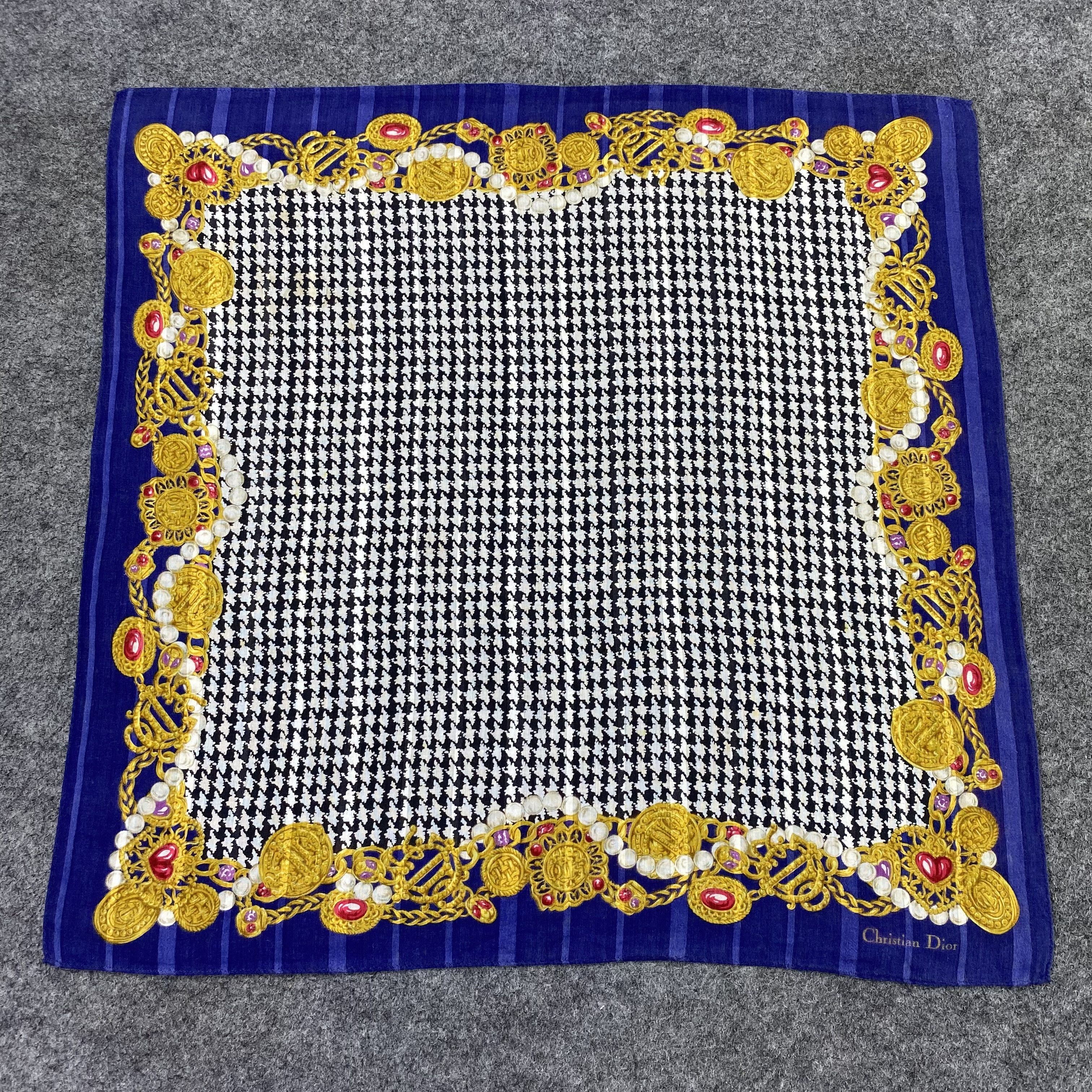 Vintage Christian Dior Handkerchief Neckerchief Bandana-B1858 Size ONE SIZE - 3 Thumbnail