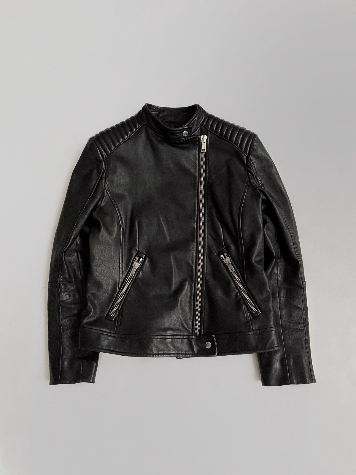 Prada Prada Biker leather zip jacket Size L / US 10 / IT 46 - 2 Thumbnail