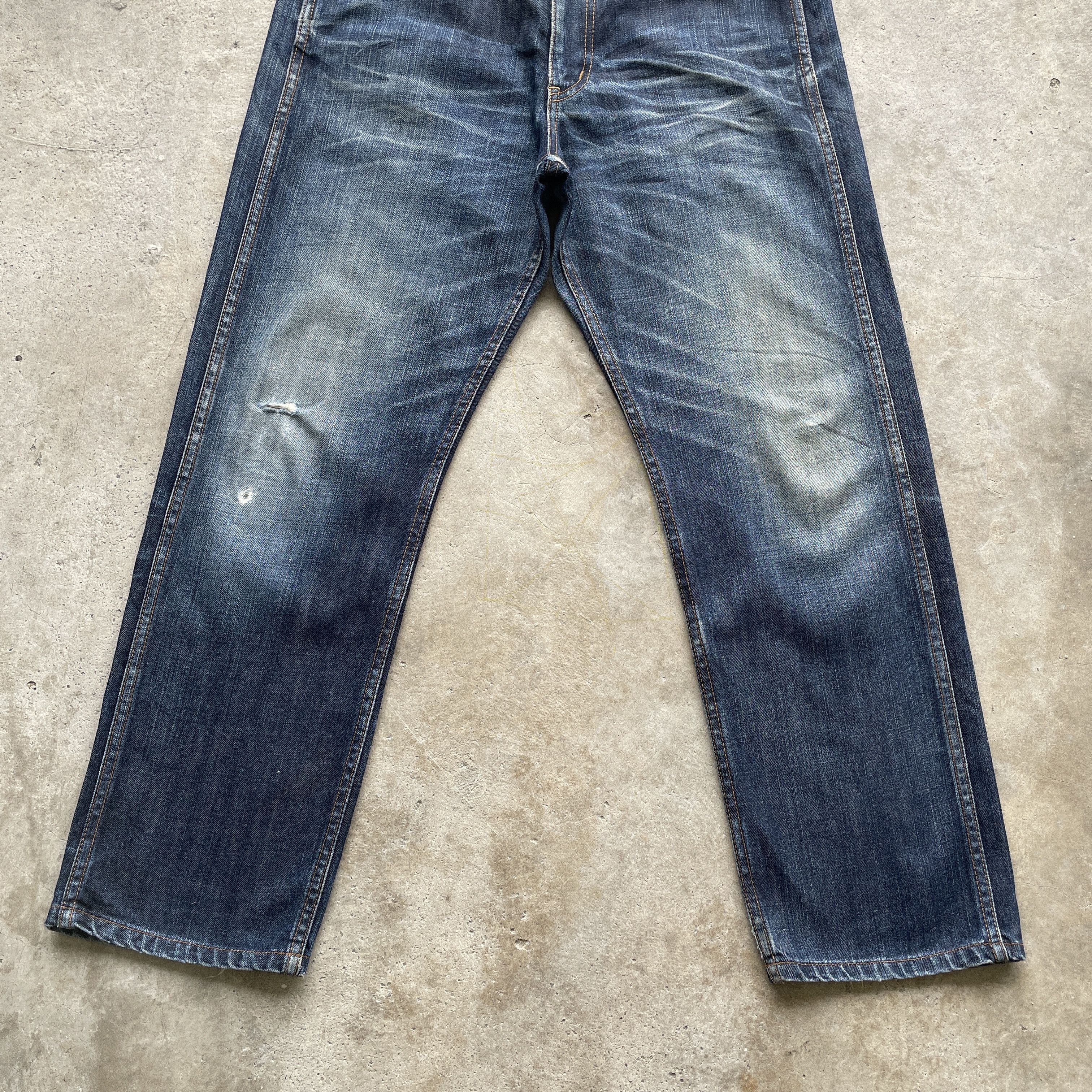 Japanese Brand Vintage GOGMAGOG Denim Distressed Jeans Faded Pants Japan Size US 32 / EU 48 - 4 Thumbnail