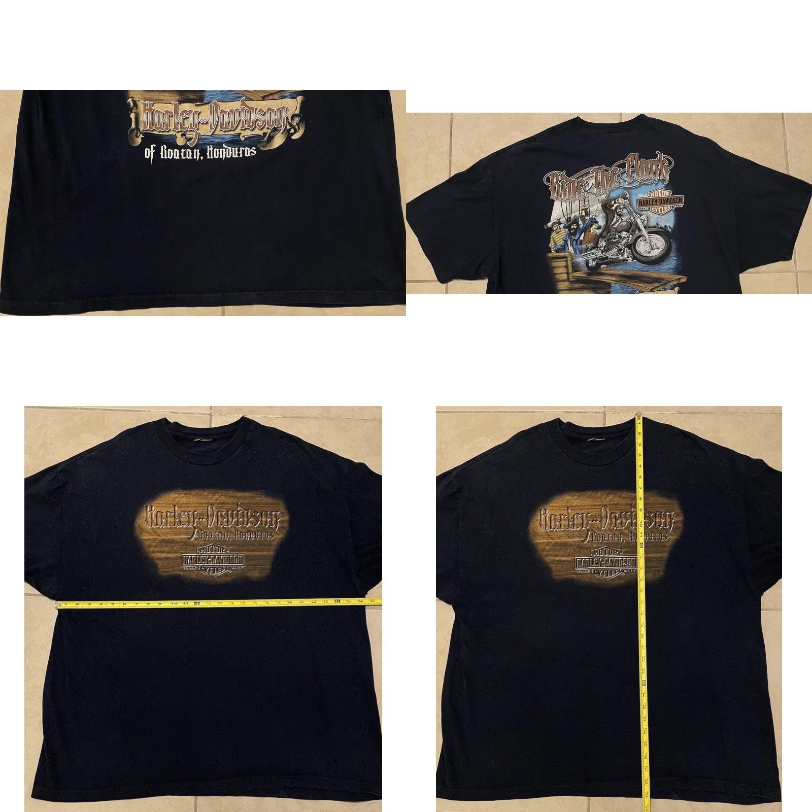 Harley Davidson VINTAGE Harley Davidson Shirt 3XL Navy Blue Harley Davidson Biker Grunge 90s Y2K Hawaii? Size US XXL / EU 58 / 5 - 8 Thumbnail