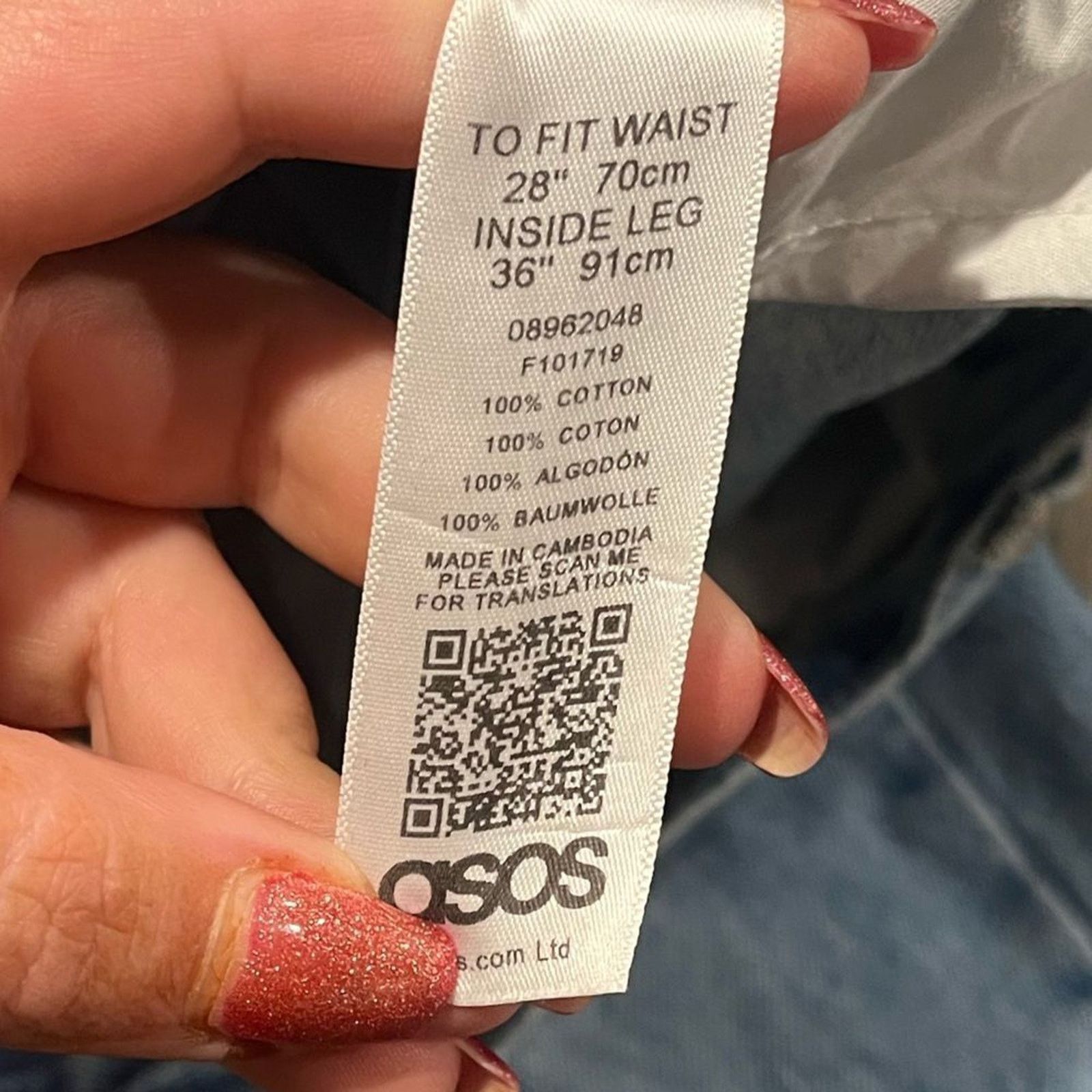 Asos ASOS Denim Blue Light Wash High Waisted Slim Mom Jeans28 Size 28" / US 6 / IT 42 - 11 Thumbnail