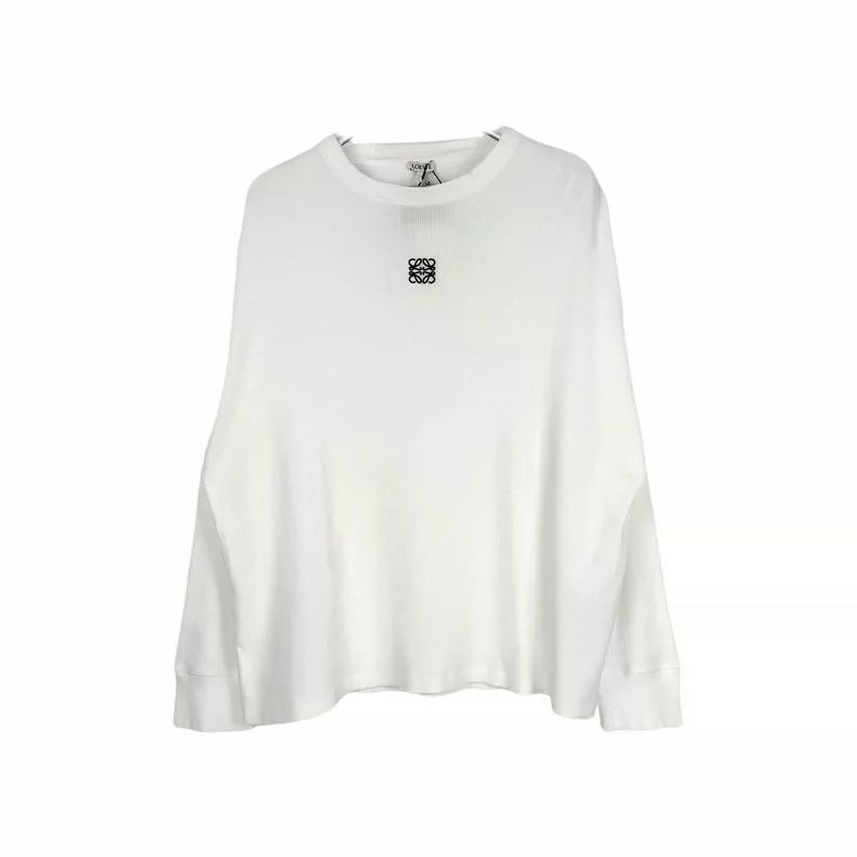 Loewe Loewe White Long Sleeve Embroidered T-Shirt- DMC | Grailed