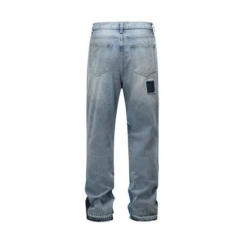 VIBE High street washed flared patchwork cargo jeans y2k Size US 32 / EU 48 - 8 Thumbnail