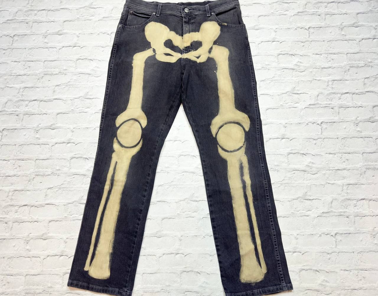 Wrangler Wrangler Texas Skeleton Bones Jeans 36/32 Y2K Kapital Amiri Size US 34 / EU 50 - 1 Thumbnail