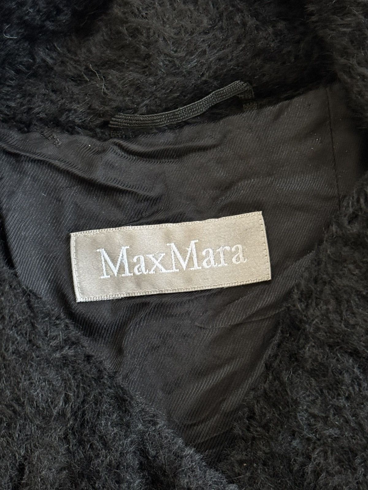 Max Mara × Weekend Max Mara Max Mara USA12/GB14 black alpaca/wool coat button up jacket Size XL / US 12-14 / IT 48-50 - 8 Thumbnail