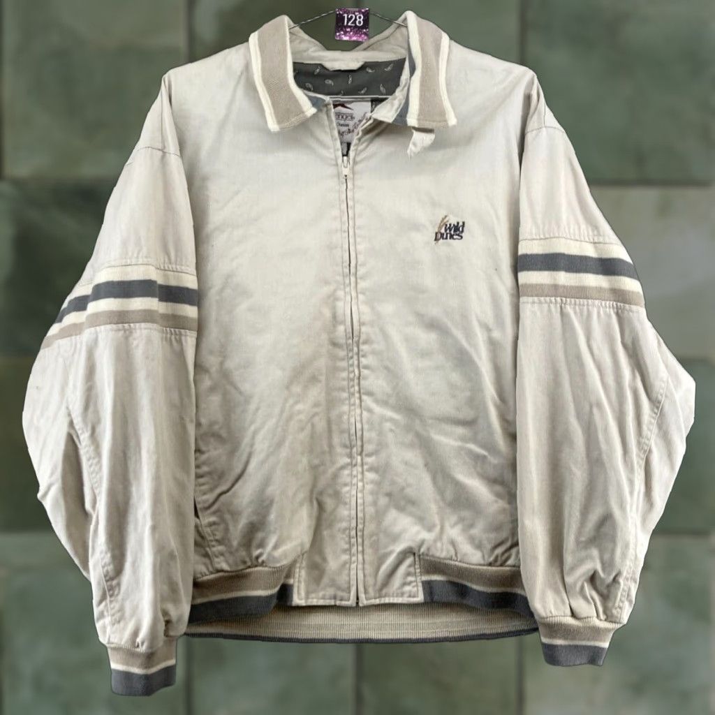 Vintage VINTAGE Slazenger Jacket Men's Windbreaker Full Zip - Casual Outdoor Golf Beige Khaki L Adult Large Brown Brand: Slazenger Size US L / EU 52-54 / 3 - 1 Thumbnail