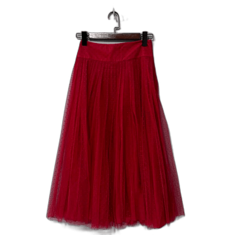 Dior Red Tulle Skirt by Dior-2505 Size 34" / US 12 / IT 48 - 1 Thumbnail