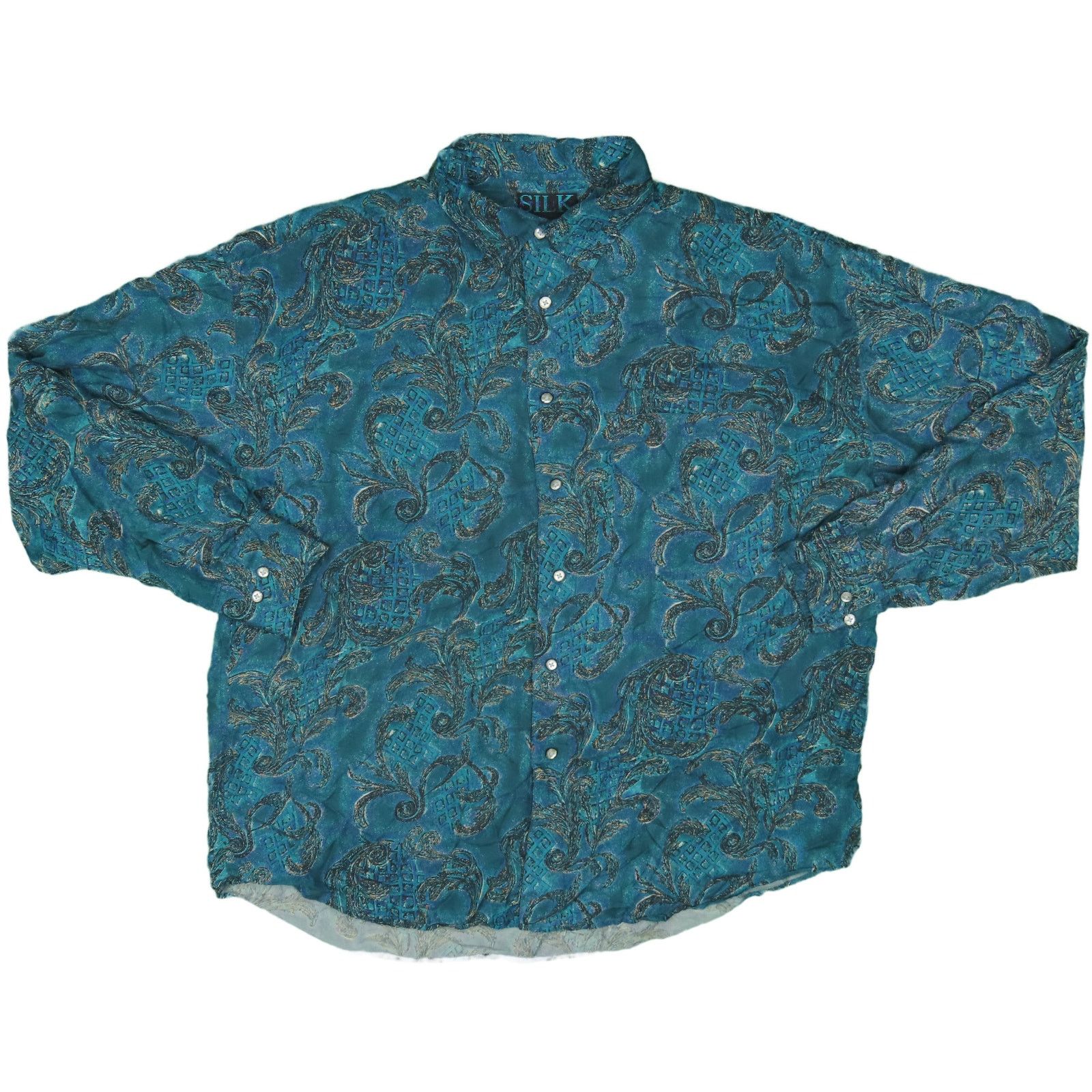 Vintage 90s Vintage Abstract Silk Shirt Size US L / EU 52-54 / 3 - 1 Thumbnail
