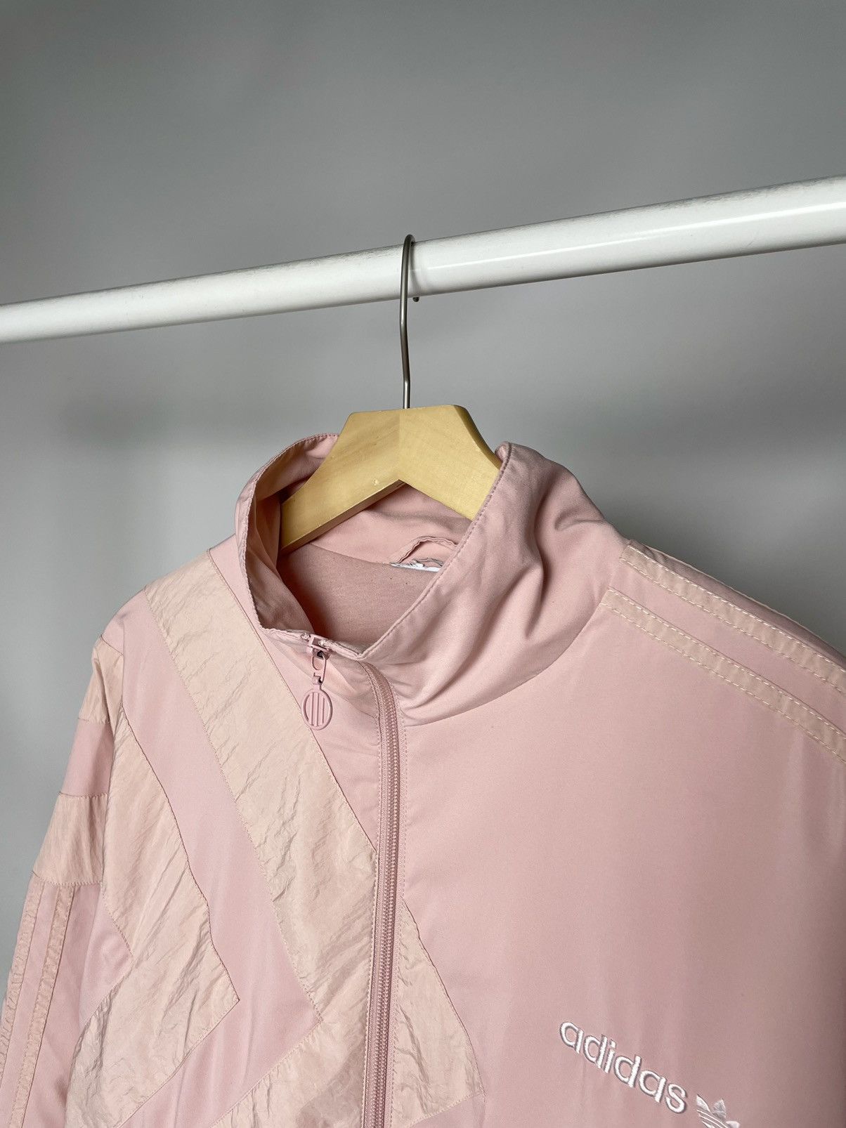 Adidas Adidas 🌸 Vintage Pink Nylon Olympic Track Suit Jacket Size US XL / EU 56 / 4 - 7 Thumbnail