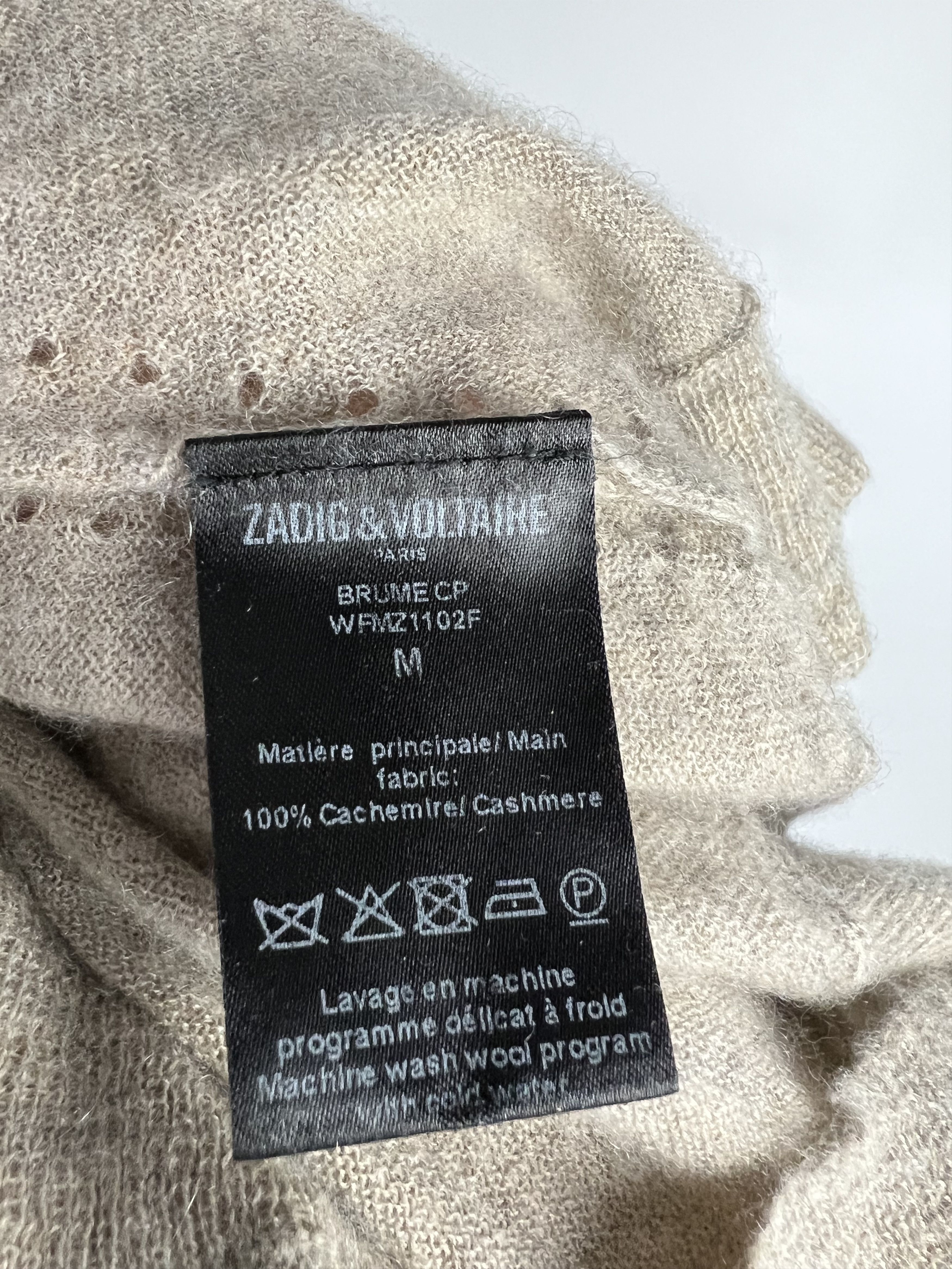 Zadig & Voltaire Zadig & Voltaire Women's 100% Cashmere V-Neck Sweater Size M Size M / US 6-8 / IT 42-44 - 14 Thumbnail